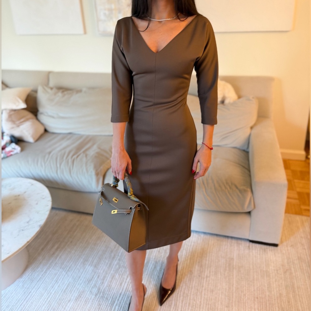 Fendi Brown Midi Dress